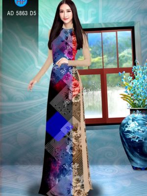 Vải áo dài Hoa hồng và lập thể thiết kế 2019 AD 5863 34 1564995227 698 Vai ao dai Hoa hong va lap the thiet ke