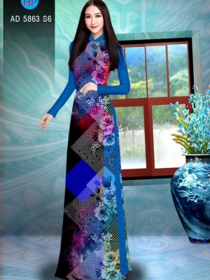 Vải áo dài Hoa hồng và lập thể thiết kế 2019 AD 5863 22 1564995227 746 Vai ao dai Hoa hong va lap the thiet ke