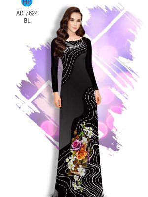 Vải áo dài Hoa hồng kiểu mới AD 7624 29 1565085244 609 Vai ao dai Hoa hong kieu moi AD 7624