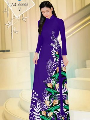 Vải áo dài Hoa Loa Kèn kiểu mới AD B3886 31 1565243362 355 Vai ao dai Hoa Loa Ken kieu moi AD B3886
