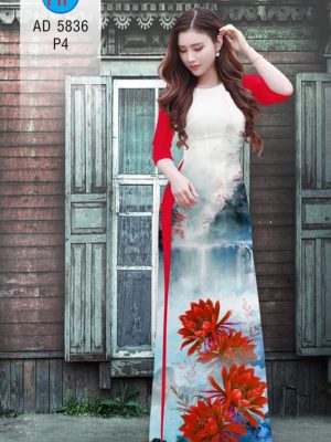 Vải áo dài hoa sen xanh mới ra AD 5836 21 1565610995 595 Vai ao dai hoa sen xanh moi ra AD 5836