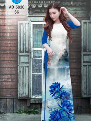 Vải áo dài hoa sen xanh mới ra AD 5836 33 1565610996 222 Vai ao dai hoa sen xanh moi ra AD 5836