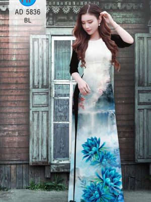 Vải áo dài hoa sen xanh mới ra AD 5836 28 1565610996 297 Vai ao dai hoa sen xanh moi ra AD 5836