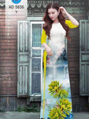 Vải áo dài hoa sen xanh mới ra AD 5836 29 1565610996 522 Vai ao dai hoa sen xanh moi ra AD 5836