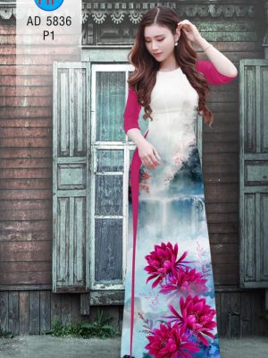 Vải áo dài hoa sen xanh mới ra AD 5836 36 1565610997 745 Vai ao dai hoa sen xanh moi ra AD 5836