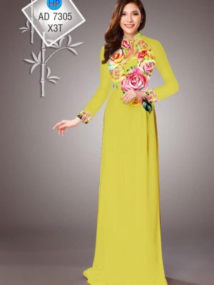 Vải áo dài hoa hồng kiểu mới AD 7305 27 1565751997 275 Vai ao dai hoa hong kieu moi AD 7305