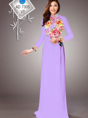 Vải áo dài hoa hồng kiểu mới AD 7305 26 1565751997 499 Vai ao dai hoa hong kieu moi AD 7305