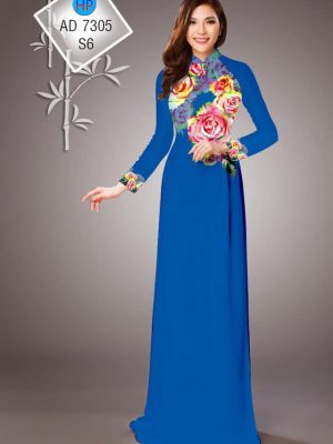 Vải áo dài hoa hồng kiểu mới AD 7305 21 1565751997 799 Vai ao dai hoa hong kieu moi AD 7305