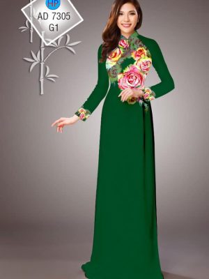 Vải áo dài hoa hồng kiểu mới AD 7305 23 1565751997 931 Vai ao dai hoa hong kieu moi AD 7305