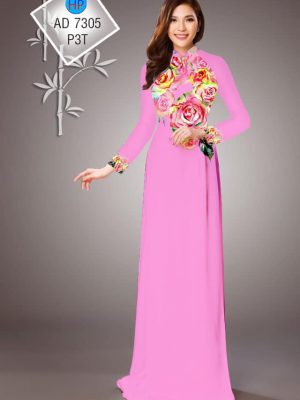 Vải áo dài hoa hồng kiểu mới AD 7305 29 1565751998 5 Vai ao dai hoa hong kieu moi AD 7305