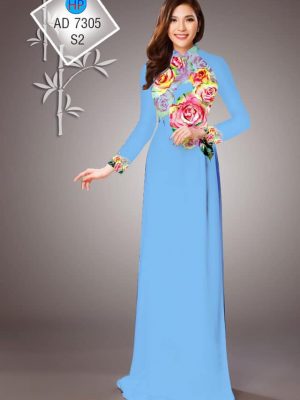 Vải áo dài hoa hồng kiểu mới AD 7305 30 1565751998 600 Vai ao dai hoa hong kieu moi AD 7305
