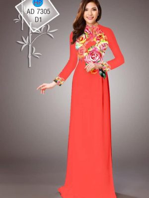Vải áo dài hoa hồng kiểu mới AD 7305 28 1565751998 879 Vai ao dai hoa hong kieu moi AD 7305