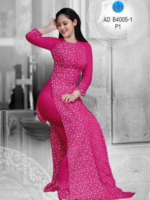 Vải áo dài Mẫu bi trên nền màu kiểu mới AD B4005 23 1565943134 220 Vai ao dai Mau bi tren nen mau kieu moi