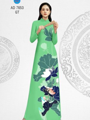 Vải áo dài hoa Sen thiết kế 2019 AD 7653 30 1565945170 309 Vai ao dai hoa Sen thiet ke 2019 AD 7653