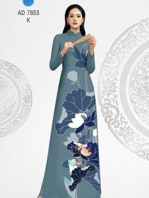 Vải áo dài hoa Sen thiết kế 2019 AD 7653 33 1565945170 876 Vai ao dai hoa Sen thiet ke 2019 AD 7653