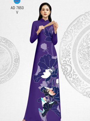 Vải áo dài hoa Sen thiết kế 2019 AD 7653 23 1565945170 979 Vai ao dai hoa Sen thiet ke 2019 AD 7653