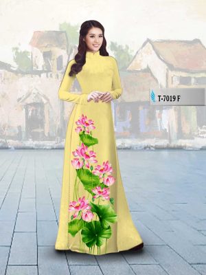 Vải áo dài hoa sen mới ra AD T7019 21 1566202515 689 Vai ao dai hoa sen moi ra AD T7019