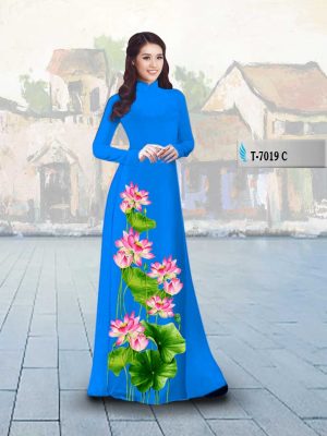 Vải áo dài hoa sen mới ra AD T7019 18 1566202515 75 Vai ao dai hoa sen moi ra AD T7019