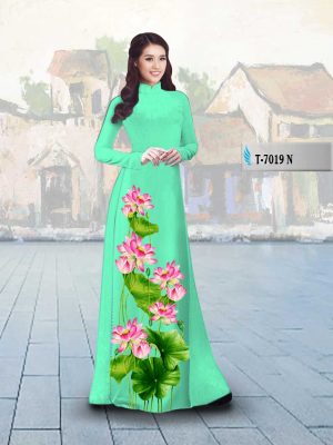 Vải áo dài hoa sen mới ra AD T7019 27 1566202515 781 Vai ao dai hoa sen moi ra AD T7019