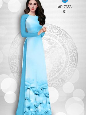 Vải áo dài hoa 3D mới ra AD 7656 21 1566204792 792 Vai ao dai hoa 3D moi ra AD 7656
