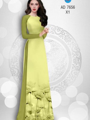 Vải áo dài hoa 3D mới ra AD 7656 25 1566204792 848 Vai ao dai hoa 3D moi ra AD 7656