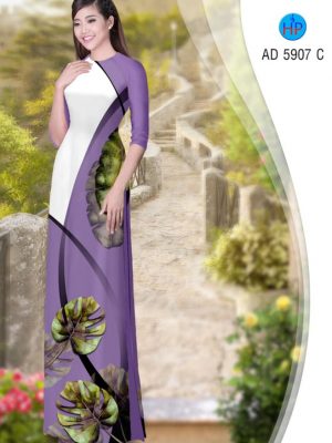 Vải áo dài Lá thiết kế 2019 AD 5907 21 1566444598 453 Vai ao dai La thiet ke 2019 AD 5907