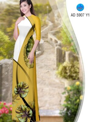 Vải áo dài Lá thiết kế 2019 AD 5907 37 1566444598 593 Vai ao dai La thiet ke 2019 AD 5907