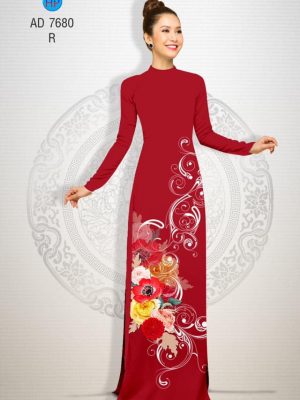 Vải áo dài Hoa in 3D kiểu mới AD 7680 21 1566632779 460 Vai ao dai Hoa in 3D kieu moi AD 7680