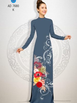 Vải áo dài Hoa in 3D kiểu mới AD 7680 26 1566632779 575 Vai ao dai Hoa in 3D kieu moi AD 7680