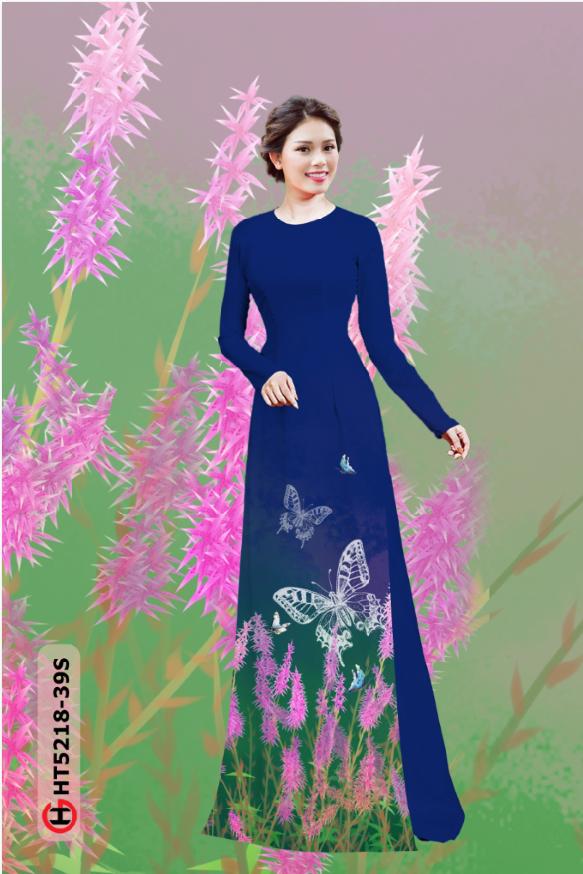 Vải áo dài Hoa và bướm thiết kế 2019 AD 5906 36 Vải áo dài Hoa và bướm thiết kế 2019 AD 5906