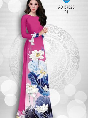 Vải áo dài Sen trắng thanh cao thiết kế 2019 AD B4023 21 1567530013 303 Vai ao dai Sen trang thanh cao thiet ke 2019