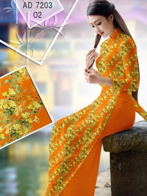Vải áo dài Hoa vàng mấy độ mới ra AD 7203 22 1567530659 109 Vai ao dai Hoa vang may do moi ra AD