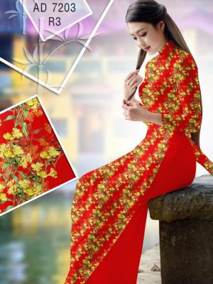 Vải áo dài Hoa vàng mấy độ mới ra AD 7203 23 1567530659 605 Vai ao dai Hoa vang may do moi ra AD