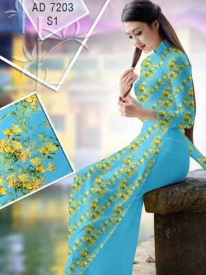 Vải áo dài Hoa vàng mấy độ mới ra AD 7203 24 1567530659 994 Vai ao dai Hoa vang may do moi ra AD