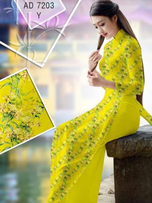Vải áo dài Hoa vàng mấy độ mới ra AD 7203 30 1567530660 103 Vai ao dai Hoa vang may do moi ra AD