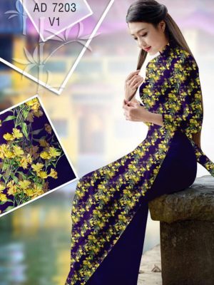 Vải áo dài Hoa vàng mấy độ mới ra AD 7203 27 1567530660 194 Vai ao dai Hoa vang may do moi ra AD