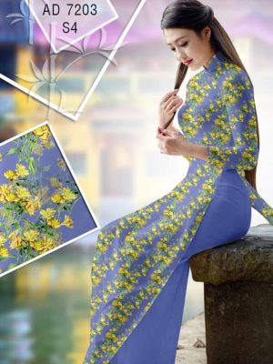 Vải áo dài Hoa vàng mấy độ mới ra AD 7203 28 1567530660 305 Vai ao dai Hoa vang may do moi ra AD
