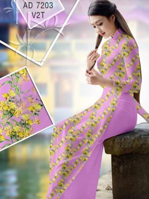 Vải áo dài Hoa vàng mấy độ mới ra AD 7203 26 1567530660 483 Vai ao dai Hoa vang may do moi ra AD
