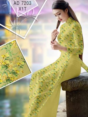 Vải áo dài Hoa vàng mấy độ mới ra AD 7203 31 1567530660 750 Vai ao dai Hoa vang may do moi ra AD