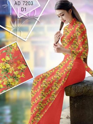 Vải áo dài Hoa vàng mấy độ mới ra AD 7203 37 1567530661 313 Vai ao dai Hoa vang may do moi ra AD