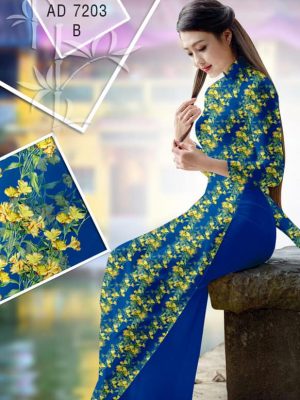 Vải áo dài Hoa vàng mấy độ mới ra AD 7203 35 1567530661 833 Vai ao dai Hoa vang may do moi ra AD