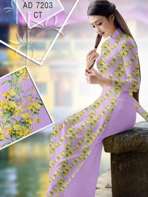 Vải áo dài Hoa vàng mấy độ mới ra AD 7203 33 1567530661 871 Vai ao dai Hoa vang may do moi ra AD