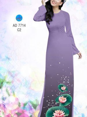 Vải áo dài Sen kiểu mới AD 7714 24 1567683195 313 Vai ao dai Sen kieu moi AD 7714