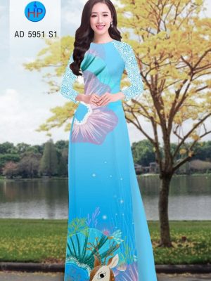 Vải áo dài Hoa in 3D kiểu mới AD 5951 35 1567683343 551 Vai ao dai Hoa in 3D kieu moi AD 5951