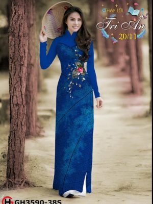 Vải áo dài hoa hồng kiểu mới AD GH3590 20 1568094265 61 Vai ao dai hoa hong kieu moi AD GH3590