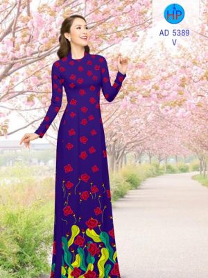 Vải áo dài Hoa hồng kiểu mới AD 5389 30 1568173638 813 Vai ao dai Hoa hong kieu moi AD 5389