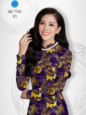 Vải áo dài Hoa in 3D giả gấm kiểu mới AD 7741 23 1568619920 378 Vai ao dai Hoa in 3D gia gam kieu moi