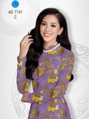 Vải áo dài Hoa in 3D giả gấm kiểu mới AD 7741 33 1568619921 520 Vai ao dai Hoa in 3D gia gam kieu moi
