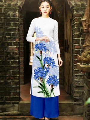 Vải áo dài cách tân hoa 3D AD thiết kế 2019 AD 12 1568706110 194 Vai ao dai cach tan hoa 3D AD thiet ke