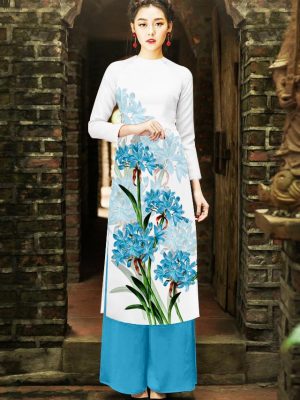 Vải áo dài cách tân hoa 3D AD thiết kế 2019 AD 14 1568706110 656 Vai ao dai cach tan hoa 3D AD thiet ke
